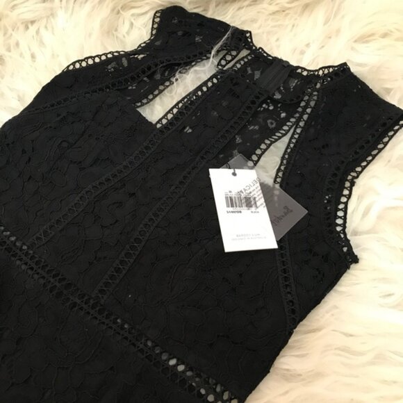 Bardot Splice Panel Lace Cocktail Dress 1619 - Picture 2 of 8